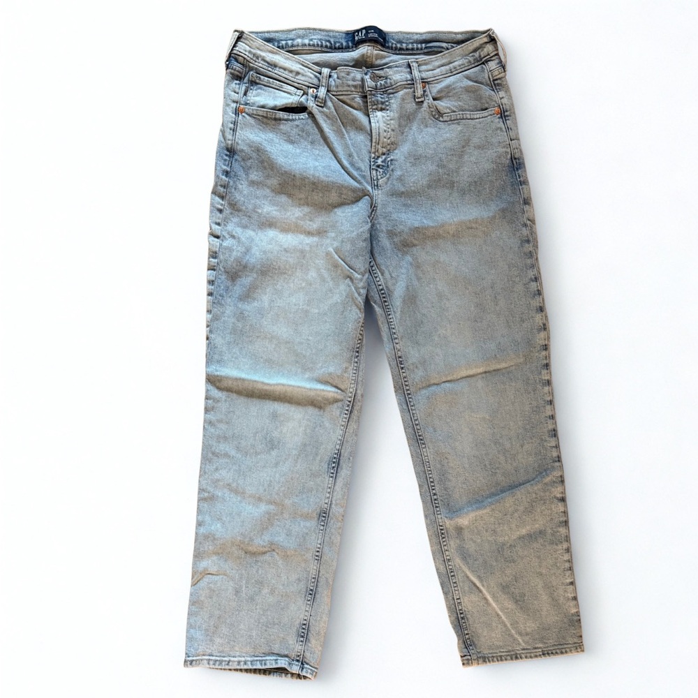 Gap Factory Low Rise straight Crop Jean 90s Minimalist Classic 12 Long 31 Long